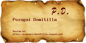 Pozsgai Domitilla névjegykártya